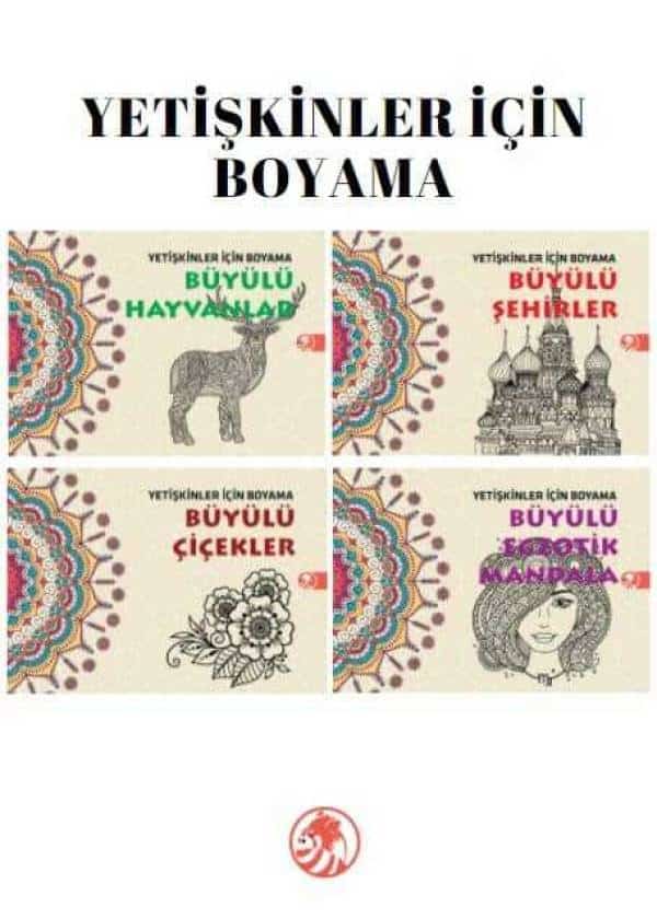 Yetişkinler İçin Boyama Kitabı Seti (4 Kitap) - Kitabı Satın Al